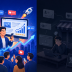 Business success vs. unnoticed struggle